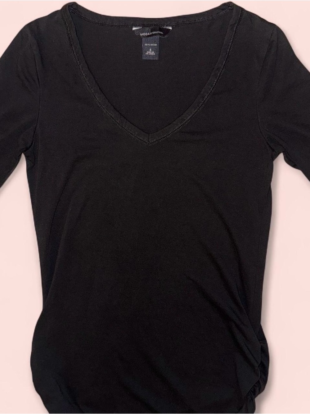 Moda International Black Cotton Mini Dress or Tunic